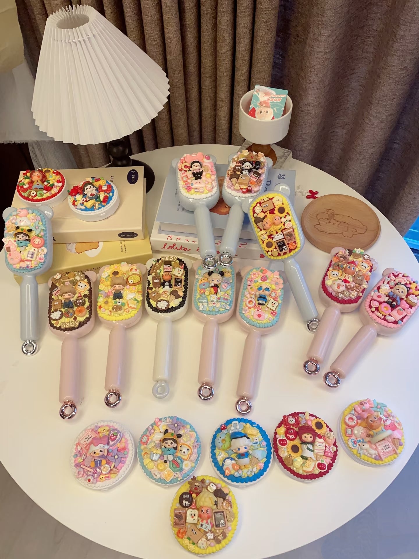 Handcrafted Blind Box Doll Air Cushion Comb with Artisan Beaded Lanyard – One of One Edition