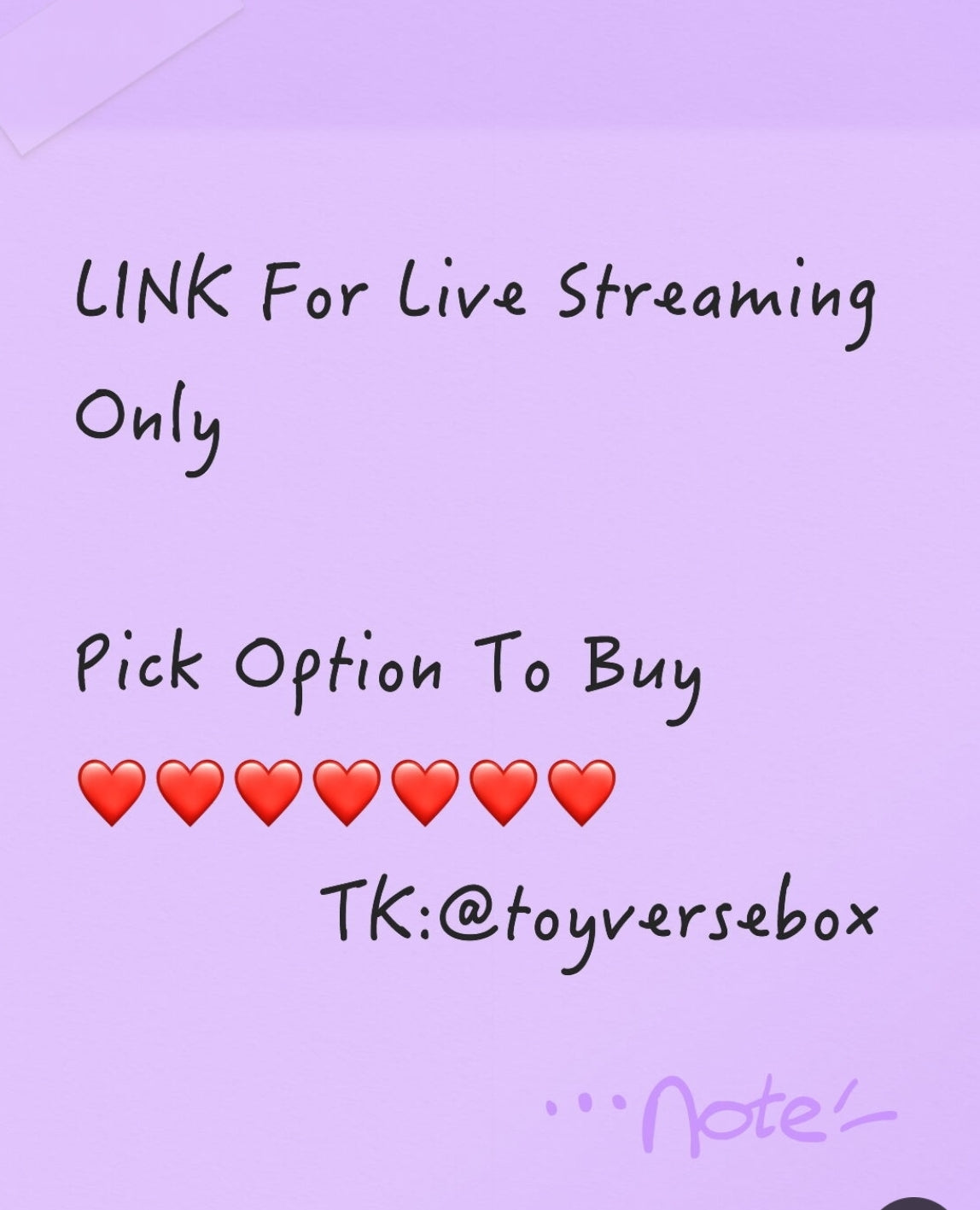 A01-Link For Live Stream Purchase Only