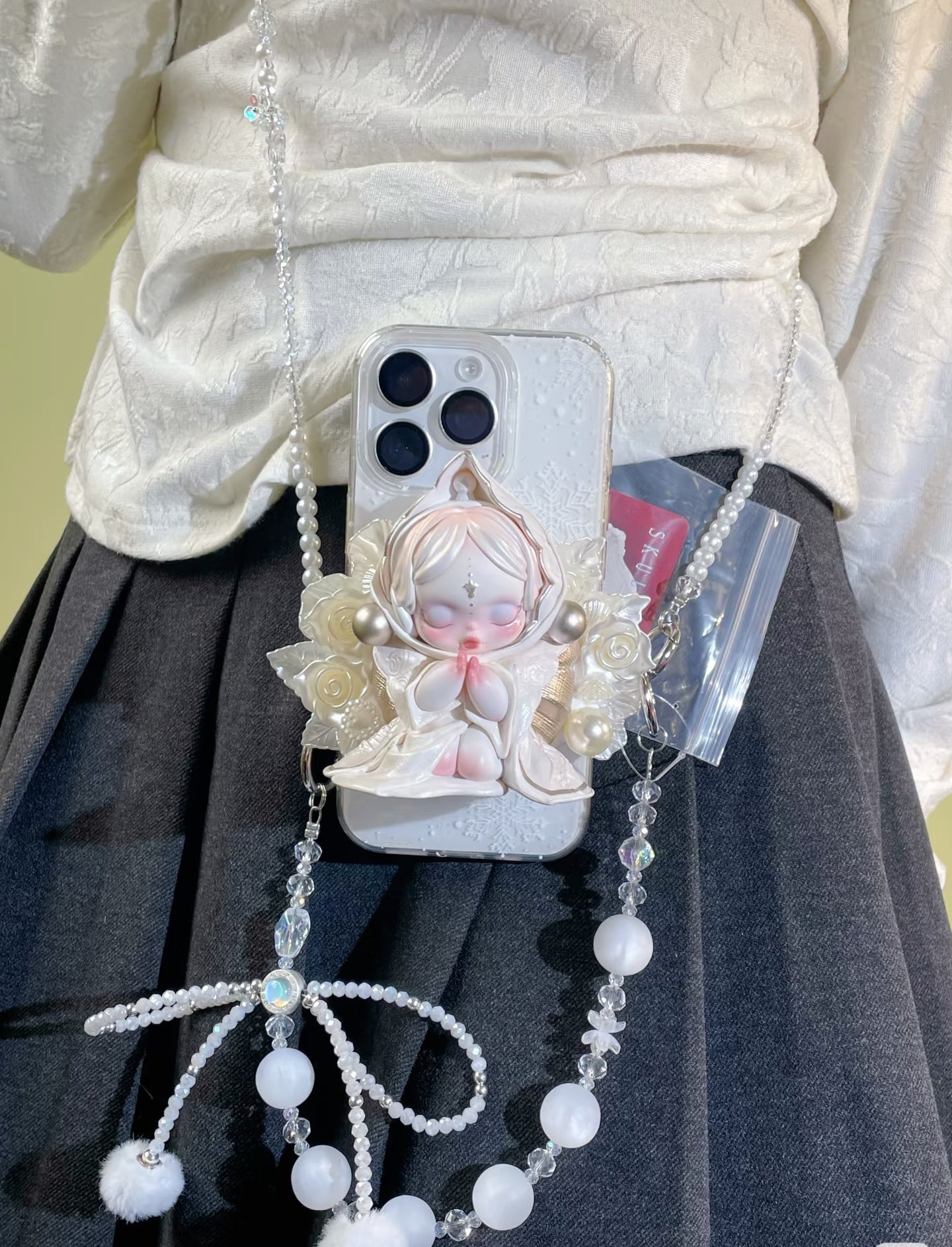 Handcrafted Blind Box Doll Phone Case with Artisan Beaded Lanyard – One of One Edition